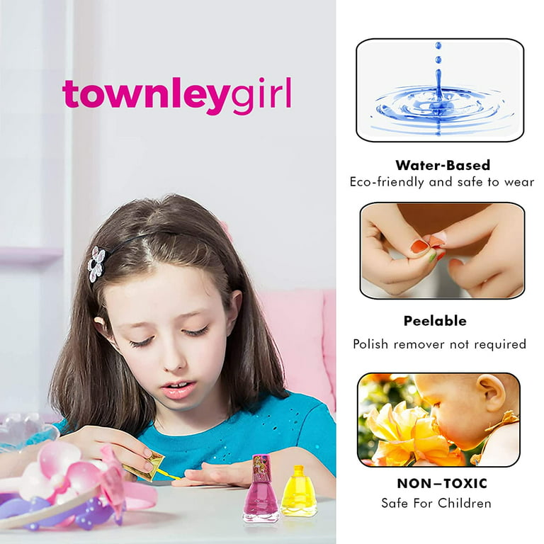 Townley Girl Disney Princess Belle 18 Pcs Non-Toxic Peel-Off Water-Bas –  townleyShopnew
