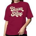 thumbnail image 2 of Smartprints Bloom & Shine Retro Women's T-Shirt Cardinal Red, Cotton, S, 2 of 4