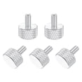 thumbnail image 1 of 5 Pcs M4x8mm Flat Head Knurled Thumb Screws for Graphics Card, Silver, 1 of 6