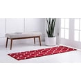 thumbnail image 2 of Unique Loom 3146733 2 ft. x 8 ft. 8 in. Rounded Trellis Frieze Runner Rug, Red, 2 of 5
