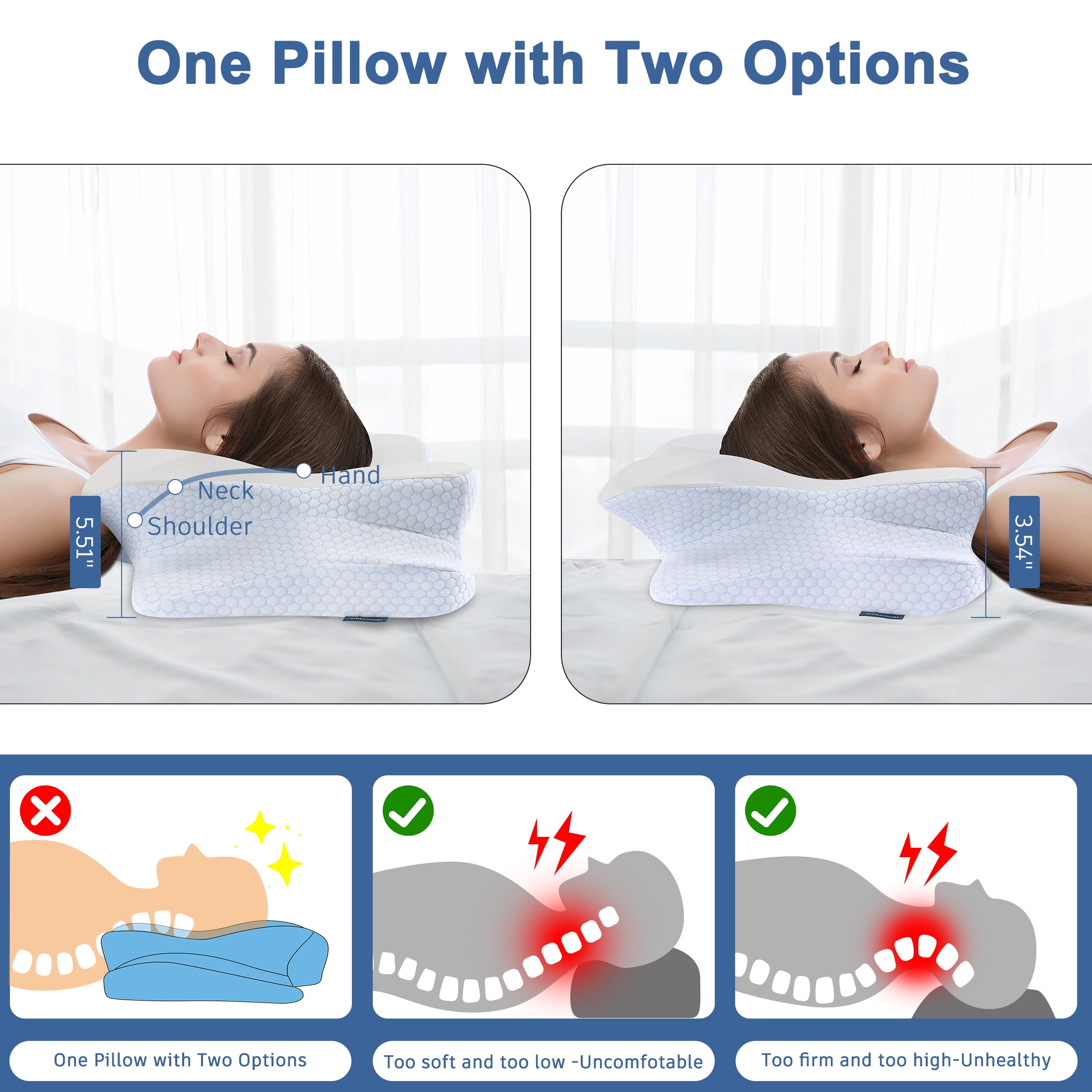 Duo Side and Back Sleeper Neck Pillow