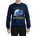 thumbnail image 2 of Reel It Like You Stole It Unisex Crewneck Graphic Sweatshirt, Vintage Heather Navy, X-Large, 2 of 3