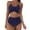 Navy, variant on Sakmal Bikinis Swimsuits for Women 2025 Two Piece Sets Pink Twist Front High Waisted Swimwear Push Up Triangle Swimsuit Sets