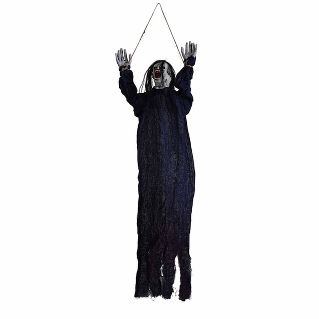 ziyahi Spooky Outdoor Halloween Decorations Long Haired Ghosts To Set Scene Terrifying Hanging Ghosts Set type+3