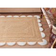 thumbnail image 3 of Scalloped Jute Rug (White, 2x12 ft), 3 of 8