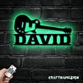 thumbnail image 3 of Craftnamesign Custom Guitar Player Metal Wall Art LED Light, Personalized Guitarist Name Sign, 3 of 5