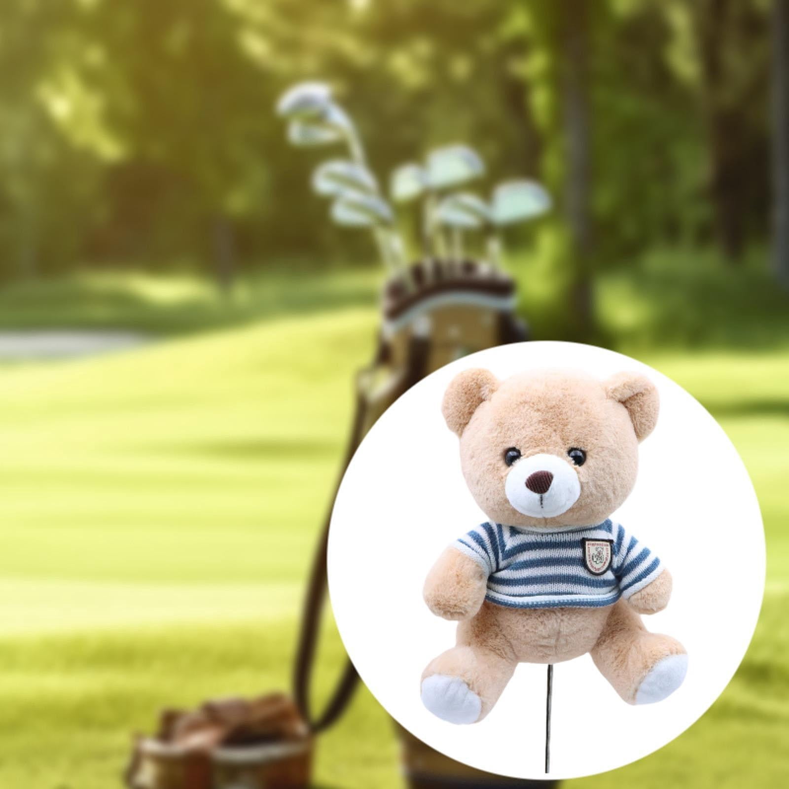 funtasica Bear Golf Wood Headcover, Golfer Gift, Stylish Protection for Your Club, for Women Plush Funny Club Head Cover,Golf Accessory Driver
