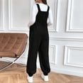 thumbnail image 4 of Hvyesh Corduroy Overall for Women,Women's Maternity Wide Leg Overalls U Neck Spaghetti Strap Pregnancy Jumpsuits, 4 of 9