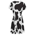 thumbnail image 5 of Cow Print&nbsp; Women's Dress Short Sleeve Summer Sundress Summer Women Clothes, 5 of 7