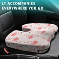 thumbnail image 4 of Premium Flamingo Pattern Memory Foam Seat Cushion Ergonomic Chair Pad for Office Chair, Car, Airplane & Bleachers Sciatica, Tailbone Hip & Back Pain Relief - Chair Cushion for Long Office Workers., 4 of 5