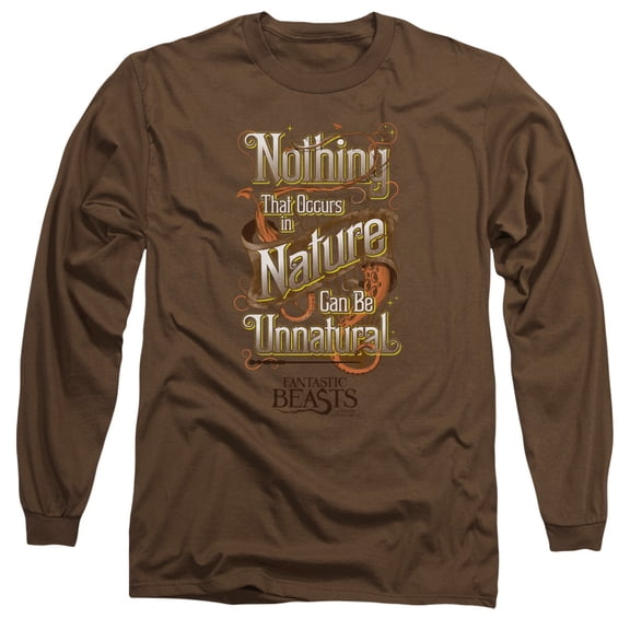 Fantastic Beasts Unnatural Long Sleeve T-Shirt Adult 18/1 Coffee