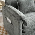 thumbnail image 4 of Xukmct Boucle Accent Chair with Ottoman, Upholstered Club Chair Leisure Chair for Living Room, Bedroom, Office, Dark Gray, 4 of 10