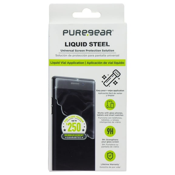 PureGear Liquid Steel Universal Liquid Glass Screen Protection for Phones, Tablets & Smartwatch