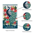 thumbnail image 4 of Evergreen Floral Peacock Garden Linen Flag 12.5 x 18 Inches Indoor Outdoor Decor, 4 of 6