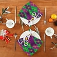 thumbnail image 4 of Coolnut Mardi Gras Cloth Napkins Set of 1, Oversized Washable Reusable Polyester Dinner Table Napkins for Family, Restaurant, Party Decor, 20 x 20 Inch, 4 of 7