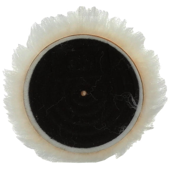 3M 7000000579 3" Diam Lambswool Bonnet Pad 25/32" Pile, Hook & Loop Attachment