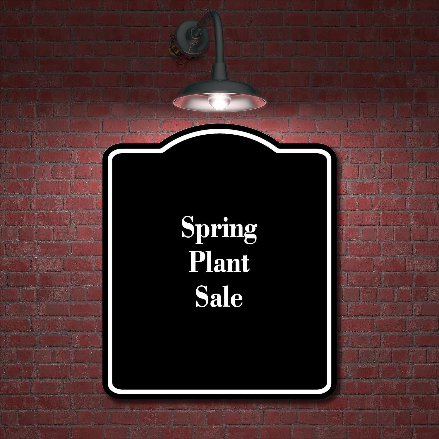 Spring Plant Sale BLACK Aluminum Composite Sign 20''x24''