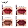 thumbnail image 3 of Labial Líquido Indeleble Matt de Saniye, Set de 4, Lápiz Labiales Lip Gloss Color Mate. Maquillaje Accesorio Cosmético de Belleza Saniye Matt, 3 of 5