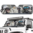 thumbnail image 2 of KUIFORTI Windshield Sunshade Cute Dachshund Car Sun Shade Foldable Heat Shield Sunshade for Jeep Wrangler Rubicon Sahara TJ JK JKU 2/4 Doors, 2 of 6