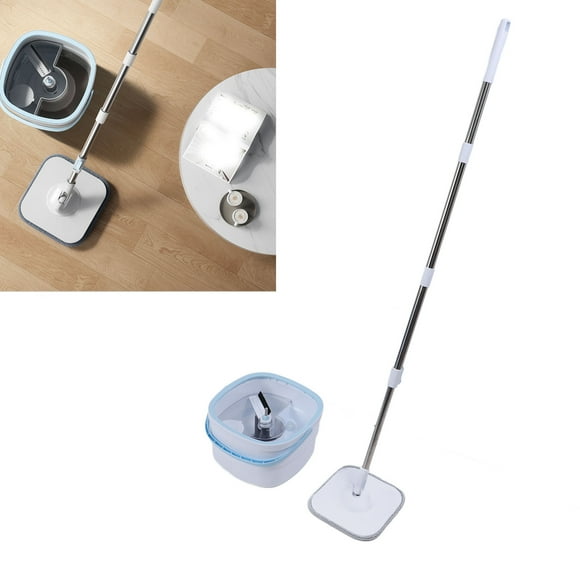 Spin Mop and Bucket Set, Spin Mop Cleaning System Convenient Drainage for Hardwood Tile Marble