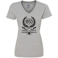 thumbnail image 3 of Inktastic Born in 1953 Limited Edition Women's V-Neck T-Shirt, 3 of 5