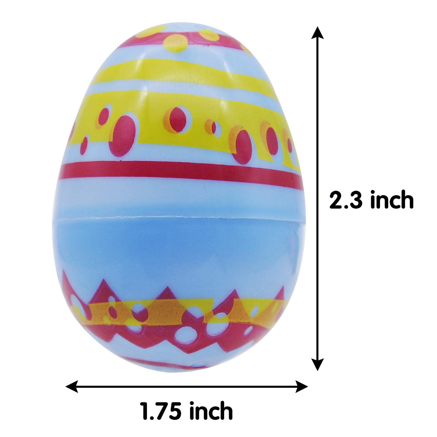 Joyfy 48 Pcs Bright Easter Eggs, 2.3" Tall Emply Plastic Printed Easter Eggs for Easter Egg Hunt, Basket Stuffers Fillers, Classroom Prize Supplies, Filling Treats and Party Favor