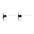 thumbnail image 2 of 6 mm Created Blue Sapphire Round Solitaire Stud Earrings for Women in 925 Sterling Silver with Push Back September Birthstone Jewelry by Lavari Jewelers, 2 of 5