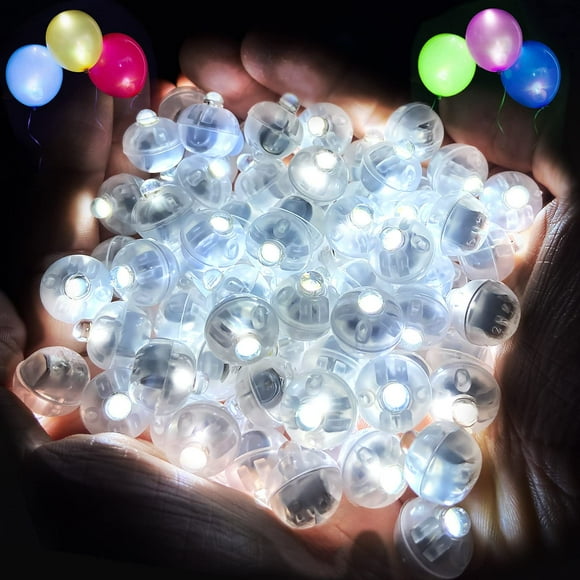 ZGWJ, 50 miniluces LED blancas con forma de globo, para fiestas
