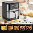 thumbnail image 3 of 8QT Air Fryer Healthy Cooking, 1500W Electric Air Fryer Toaster Oven, Nonstick Stainless Steel, Less-Oil Air Fryer with 60 Minute Timer for Baking and 10 Preset Programs, 3 of 7