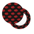thumbnail image 2 of Lsque Red Beautiful Lips Pattern Round Bar chair cushion covers Velvet Fabric Premium Comfort Protects from Scratches and Stains for 14-17 Inch Chair-12 inch, 2 of 7