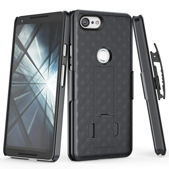 Google Pixel 3 XL Swivel Holster Case Belt Clip Cover Kickstand Armor Combo