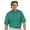 Leaf Green/Light Khaki, variant on Monterey Club Men's Cotton Blend Stripe Texture Golf Polo Shirt #1126