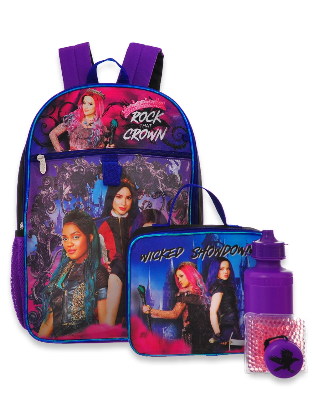 Disney Descendants 5-Piece Backpack Set - purple/multi, one size