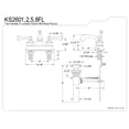 thumbnail image 3 of Kingston Brass KS2601FL 4 in. Centerset Bathroom Faucet, Polished Chrome, 3 of 3