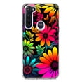 thumbnail image 1 of MUNDAZE Motorola Moto G Stylus Shockproof Clear Hybrid Protective Phone Case Neon Rainbow Glow Colorful Abstract Flowers Floral Cover, 1 of 5