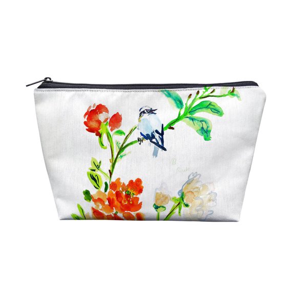 Betsy Drake Interiors Blue Bird & Flowers Pouch 8.5x6