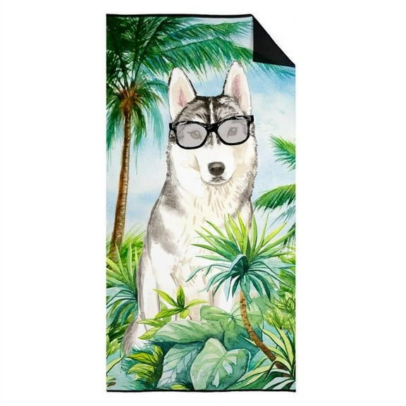 Carolines Treasures CK2997TWL3060 Siberian Husky Premium Beach Towel 30W X 60H multicolor