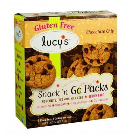Lucy's Snack'n Go Packs Chocolate Chip Cookies - 6 PK, 6.3 OZ