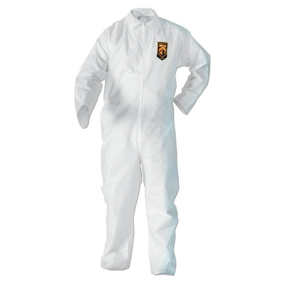 Ansell KCC 49102 A20 Elastic-Back Wrist/Ankle Coveralls - Extra Large, White (24/Carton)
