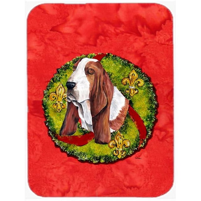 Carolines Treasures SC9100LCB Basset Hound Glass Cutting Board - Large