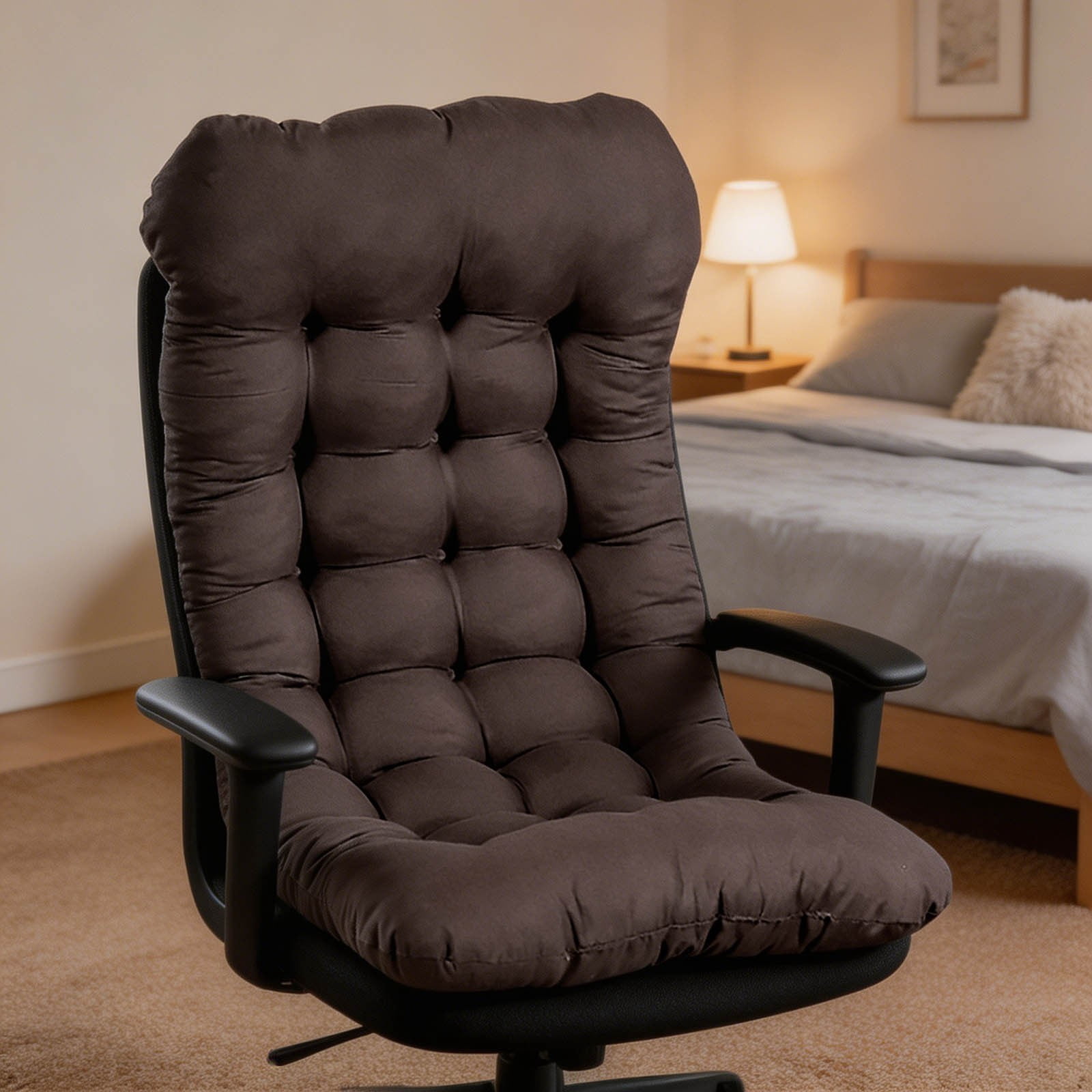 YiJuHui Ergonomic Chair Cushion with Lumbar Support - Memory Foam Seat and Back Cushion for Office Chair, Car, Gaming - Pressure Relief for Desk, Home, Wheelchair - Comfortable Posture Corrector