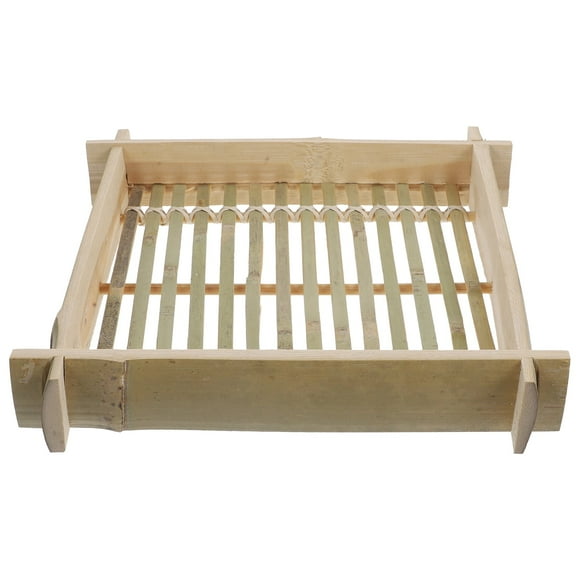 Japanese Cold Noodle Plate Strainer Decor Platter Dining Table Bamboo