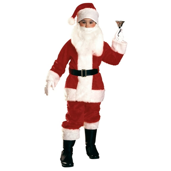Rubies Plush Santa Suit Costume for Kids, Unisex Medium