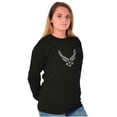 thumbnail image 4 of US Air Force Pilot Symbol USAF Long Sleeve TShirt Men Women Brisco Brands S, 4 of 6