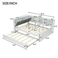 thumbnail image 5 of Euroco Full Size Modern Daybed with Storage Headboard and Twin Trundle in White Finish, 5 of 17