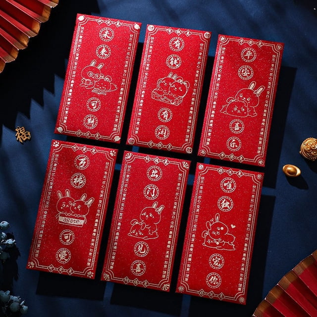 Langgg Cartoon Rabbit Year Spring Festival Chinese Zodiac Red Envelope