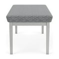 thumbnail image 5 of Lesro Lenox Steel Fabric 2-Seat Waiting Room Guest Bench in Silver/Adler Gray Flannel, 5 of 5