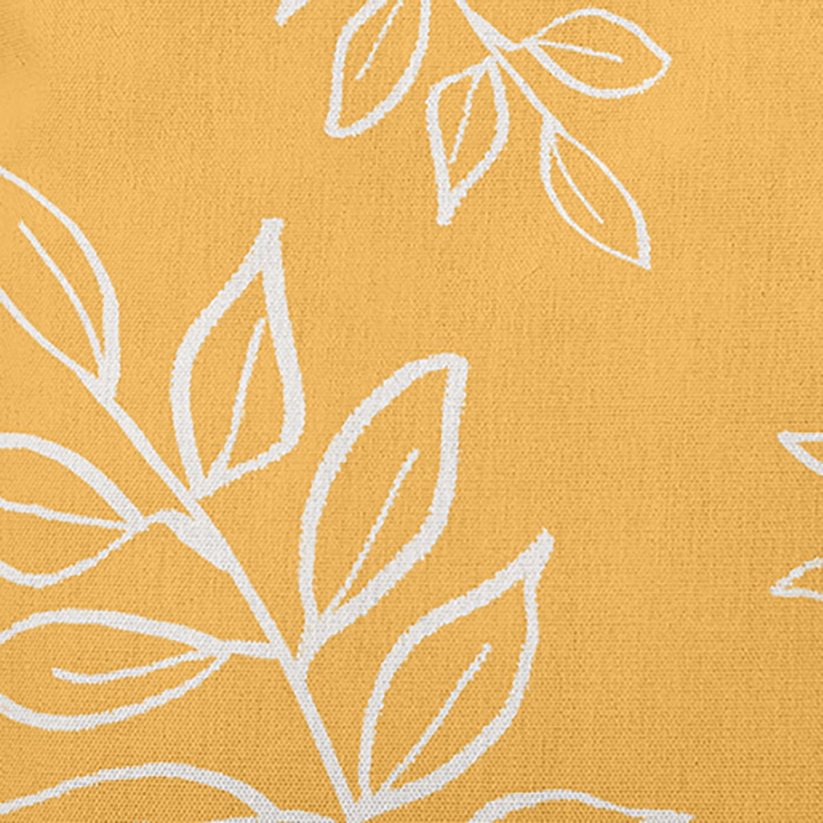 20"x20" Square Simply Daisy Fern Leaves Poly Indoor/Outdoor Pillow, Egg Yolk Qty 1
