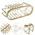 thumbnail image 2 of Organizador de fregadero de cocina con soporte para cepillos, sin taladro, dorado, 2 of 8