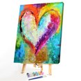 thumbnail image 2 of Wdftyju Kit de pintura por números DIY corazón colorido lienzo pintado a mano cuadro de arte al óleo Wdftyju 3pt7dw0ej8py7wr9, 2 of 9